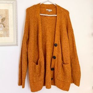 Cozy Mustard Yellow Cardigan